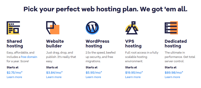 selecting hosting based on website needs